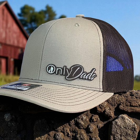 Only Dads Funny Leather Patch Hat Khaki/Brown