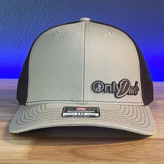 Only Dads Funny Leather Patch Hat Khaki/Brown Patch Hat