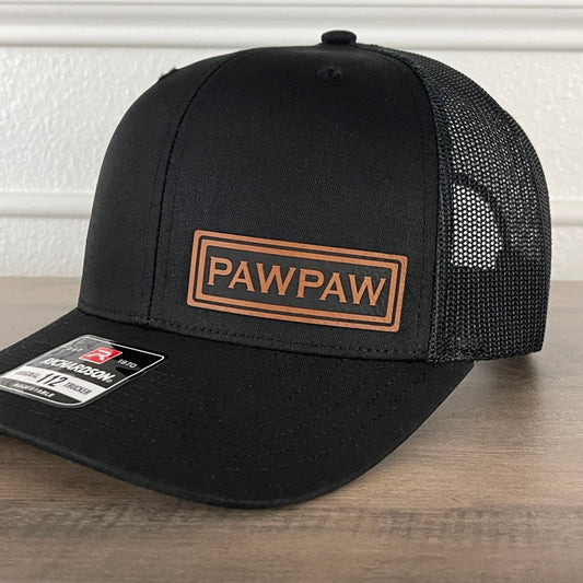 PAWPAW Side Leather Patch Hat Black - VividEditions