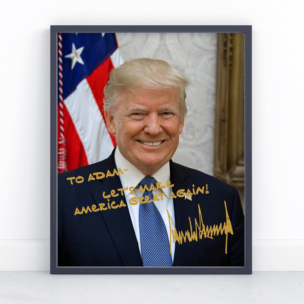Personalized President Donald J. Trump Autographed Portrait Photo with ...