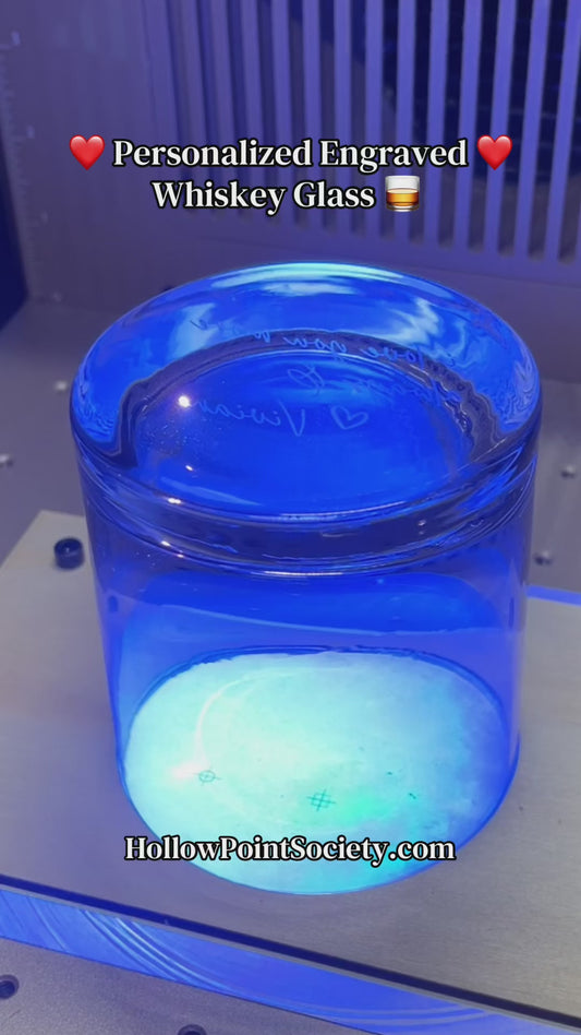 Engraved Whiskey Glass 'I Love You More' – Personalized Bottom Message with Name | Romantic Gift for Him