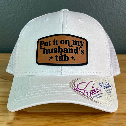 Put It On My Husbands Tab Ponytail Hat Rawhide Patch Women's Hat Patch Hat