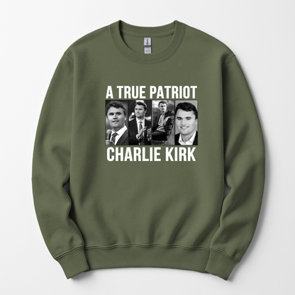 A True Patriot Charlie Kirk Unisex Sweatshirt