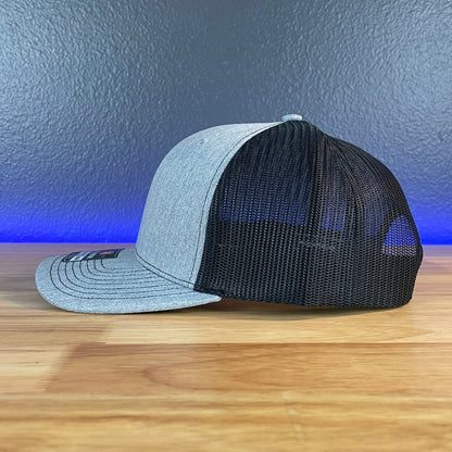 The Gulf of America Patriotic Leather Patch SnapBack Trucker Hat Blk/Silv Patch Hat
