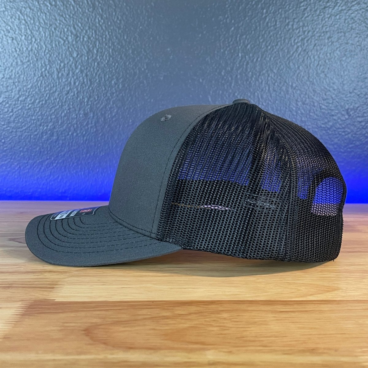 The Gulf of America Patriotic Leather Patch SnapBack Trucker Hat Blk/Silv Patch Hat