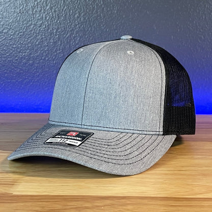 The Pledge Of Allegiance American Flag SnapBack Trucker Blk/Silv Leather Patch Hat Patch Hat
