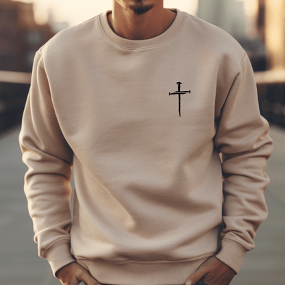 Three Nail Cross Men's Christian Sweater - Hollow Point Society - Sweater