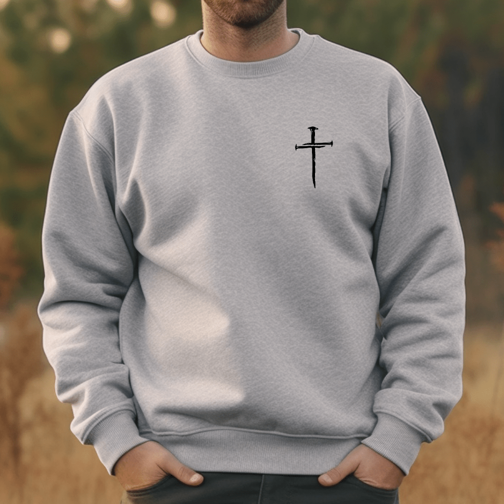 Three Nail Cross Men's Christian Sweater - Hollow Point Society - Sweater
