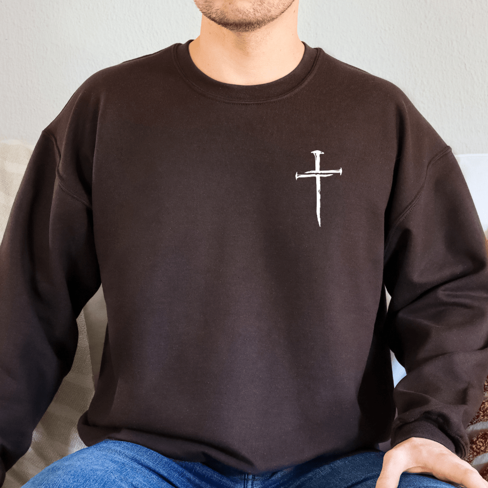 Three Nail Cross Men's Christian Sweater - Hollow Point Society - Sweater
