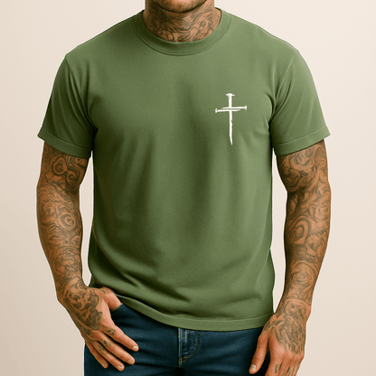 Three Nail Cross Men's Christian T Shirt T-Shirt