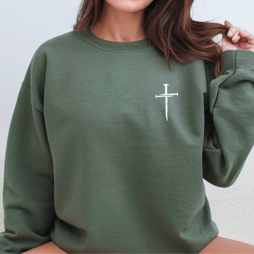 Three Nail Cross Women's Christian Sweater - Hollow Point Society - Sweater