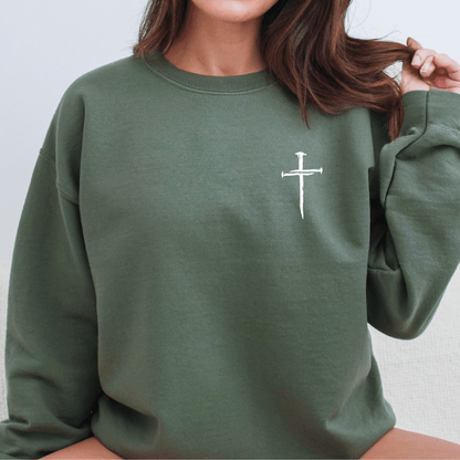 Three Nail Cross Women's Christian Sweater - Hollow Point Society - Sweater