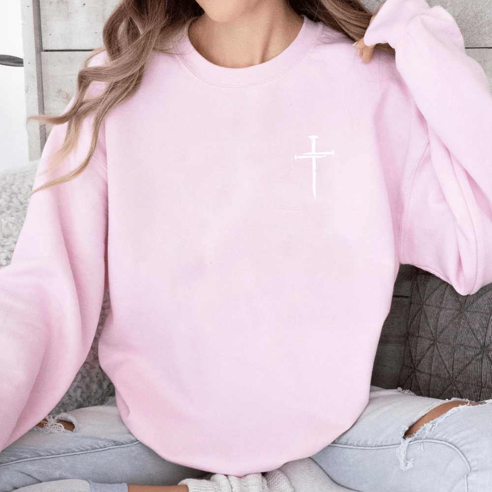 Three Nail Cross Women's Christian Sweater - Hollow Point Society - Sweater