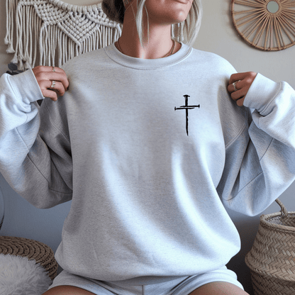 Three Nail Cross Women's Christian Sweater - Hollow Point Society - Sweater