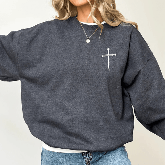 Three Nail Cross Women's Christian Sweater - Hollow Point Society - Sweater