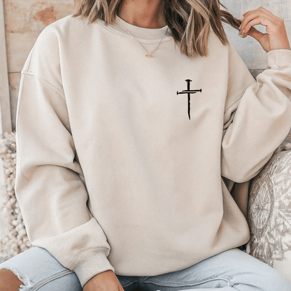 Three Nail Cross Women's Christian Sweater - Hollow Point Society - Sweater