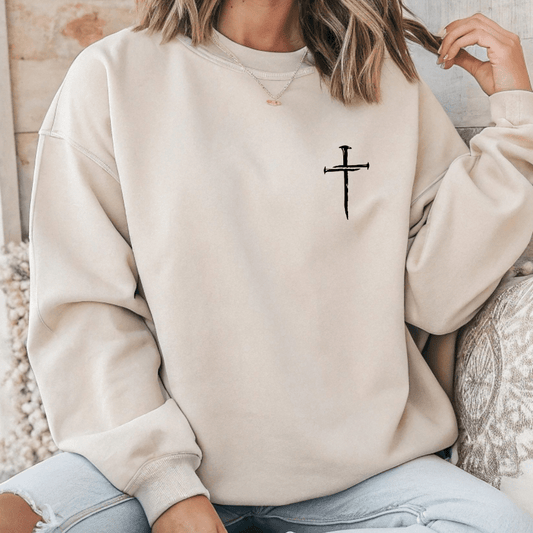 Three Nail Cross Women's Christian Sweater - Hollow Point Society - Sweater