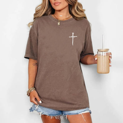 Three Nail Cross Women's Christian T Shirt (Multiple Colors) T-Shirt