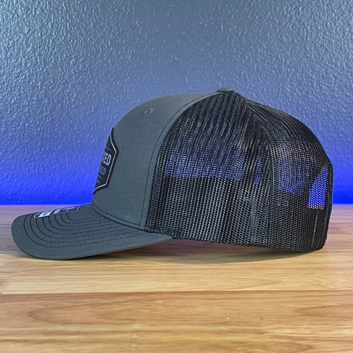 UNVAXXED AND OVER TAXED Patriotic Leather Patch Hat Black/Silver Patch Patch Hat