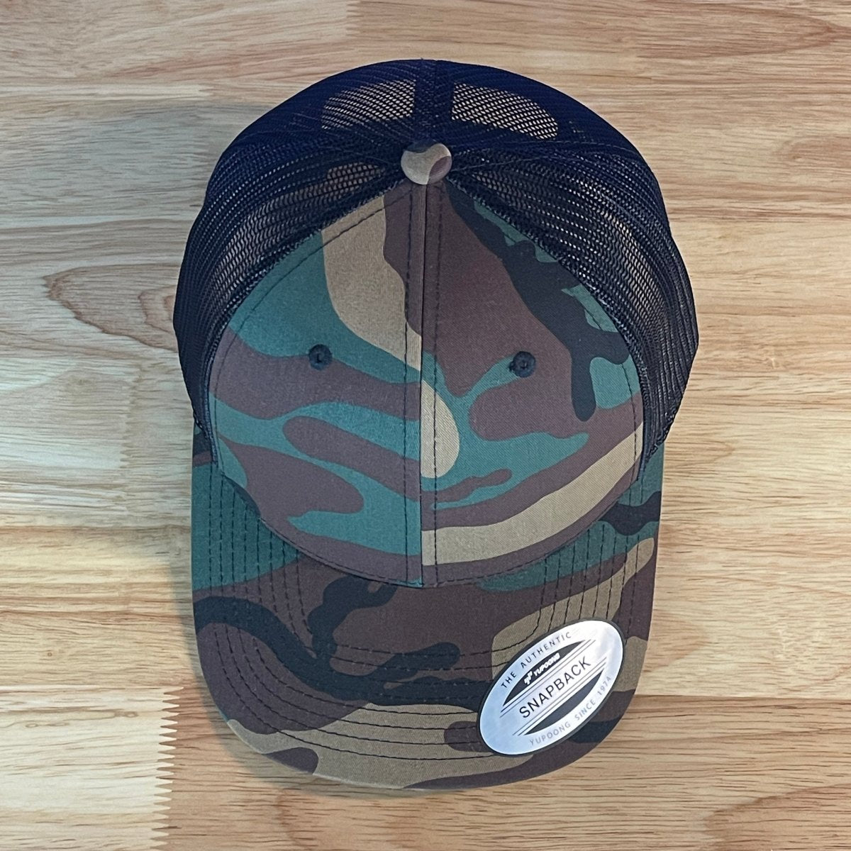 UNVAXXED & OVER TAXED Leather Patch Hat Camo/Black Rawhide Patch Hat