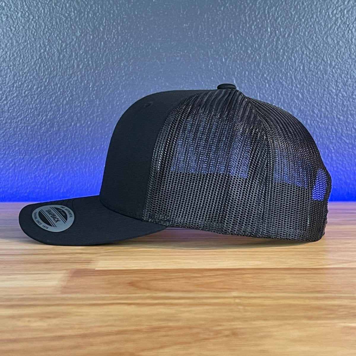 UNVAXXED & OVER TAXED Leather Patch SnapBack Trucker Hat Rawhide Patch Hat