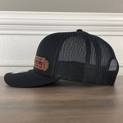 With A Body Like This Who Needs Hair Funny Leather Patch Hat Black Patch Hat - VividEditions