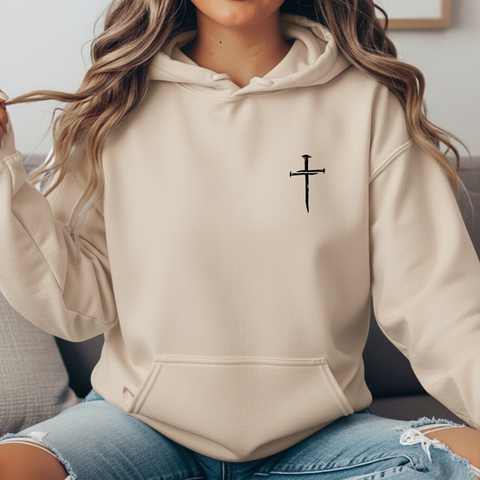 Three Nail Cross Sweater Women's Christian Hooded Sweatshirt