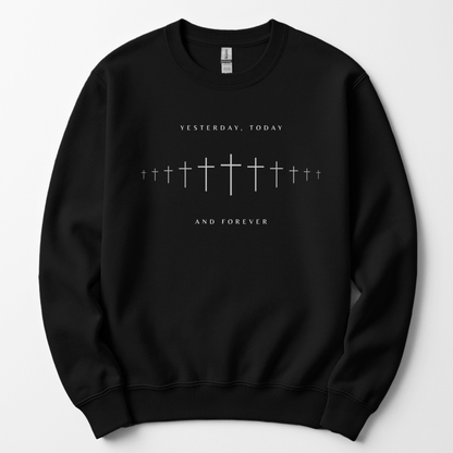 Yesterday, Today and Forever Christian Faith Gildan Jesus Sweatshirt Sweater