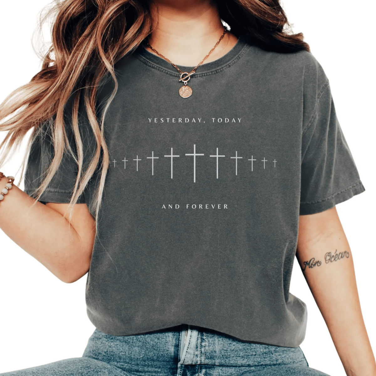 Yesterday, Today and Forever Christian Faith Graphic Jesus T-Shirt T-Shirt