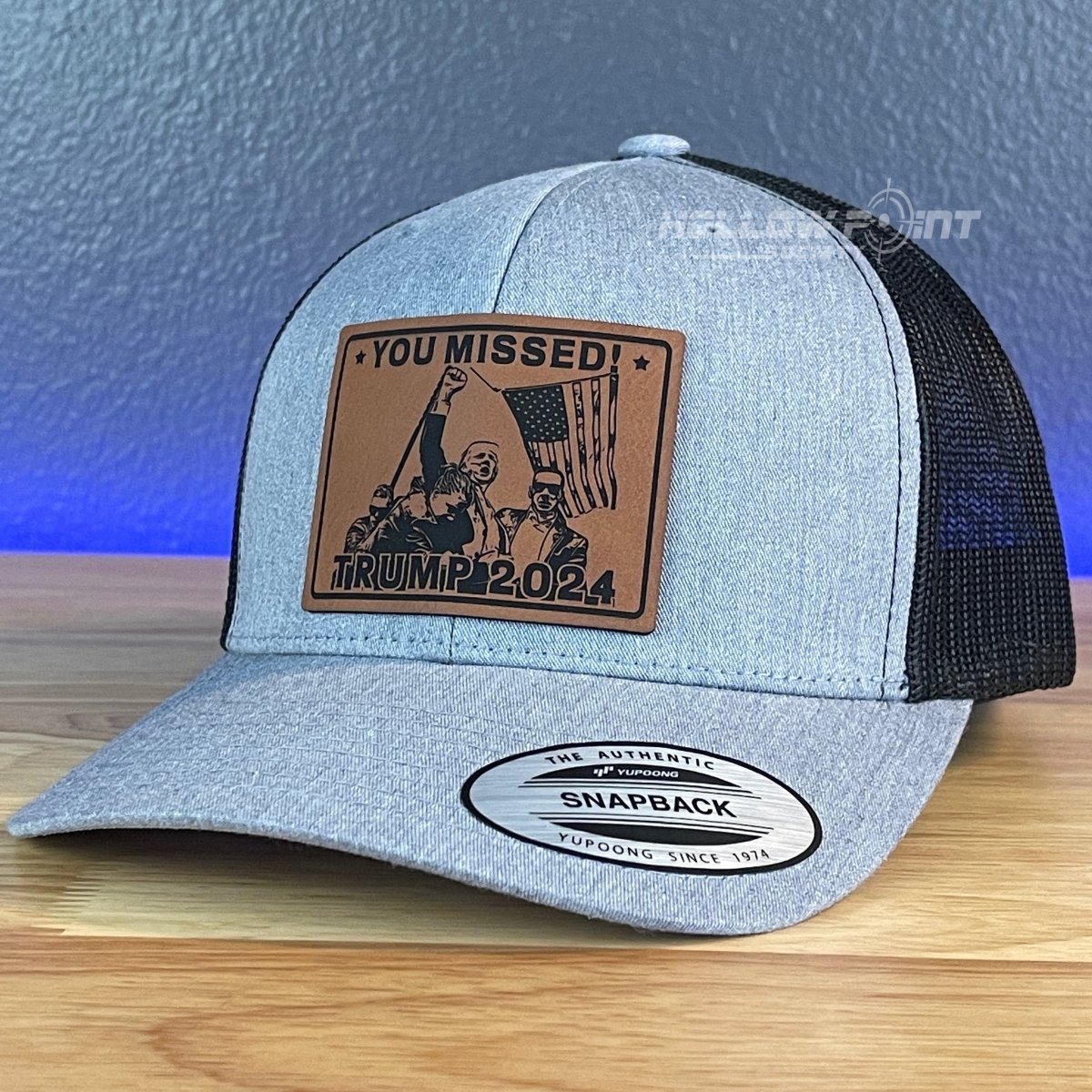 YOU MISSED TRUMP 2024 SnapBack Trucker Rawhide Leather Patch Hat Patch Hat