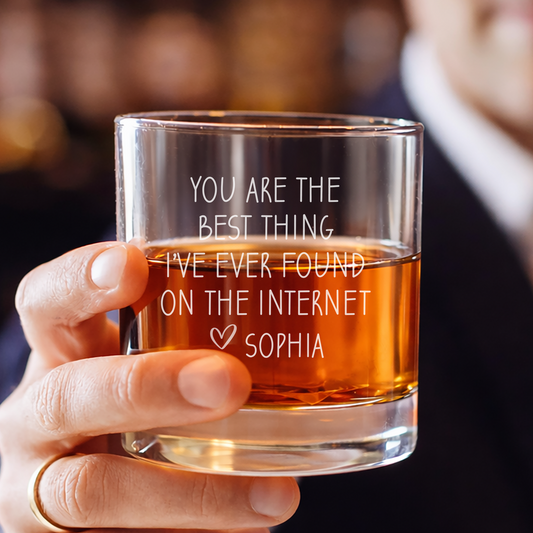 Engraved Whiskey Glass 'You Are The Best Thing' Funny Personalized Rocks Glass with Name