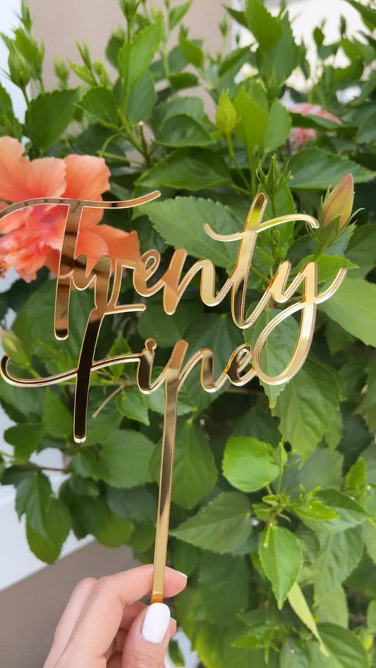 Twenty Fine Birthday Cake Topper