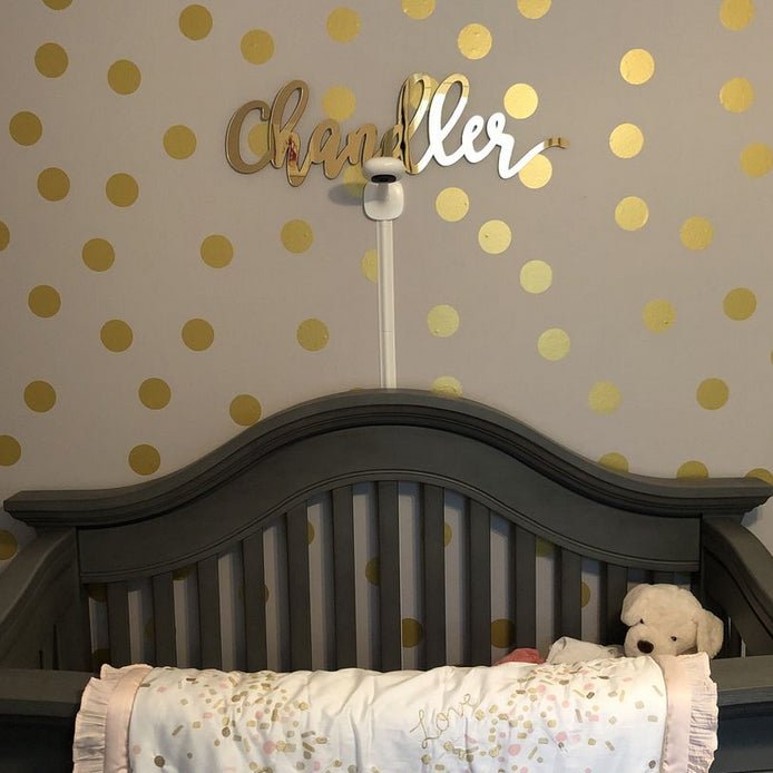 18” Gold Mirror Small Personalized Name Sign - VividEditions