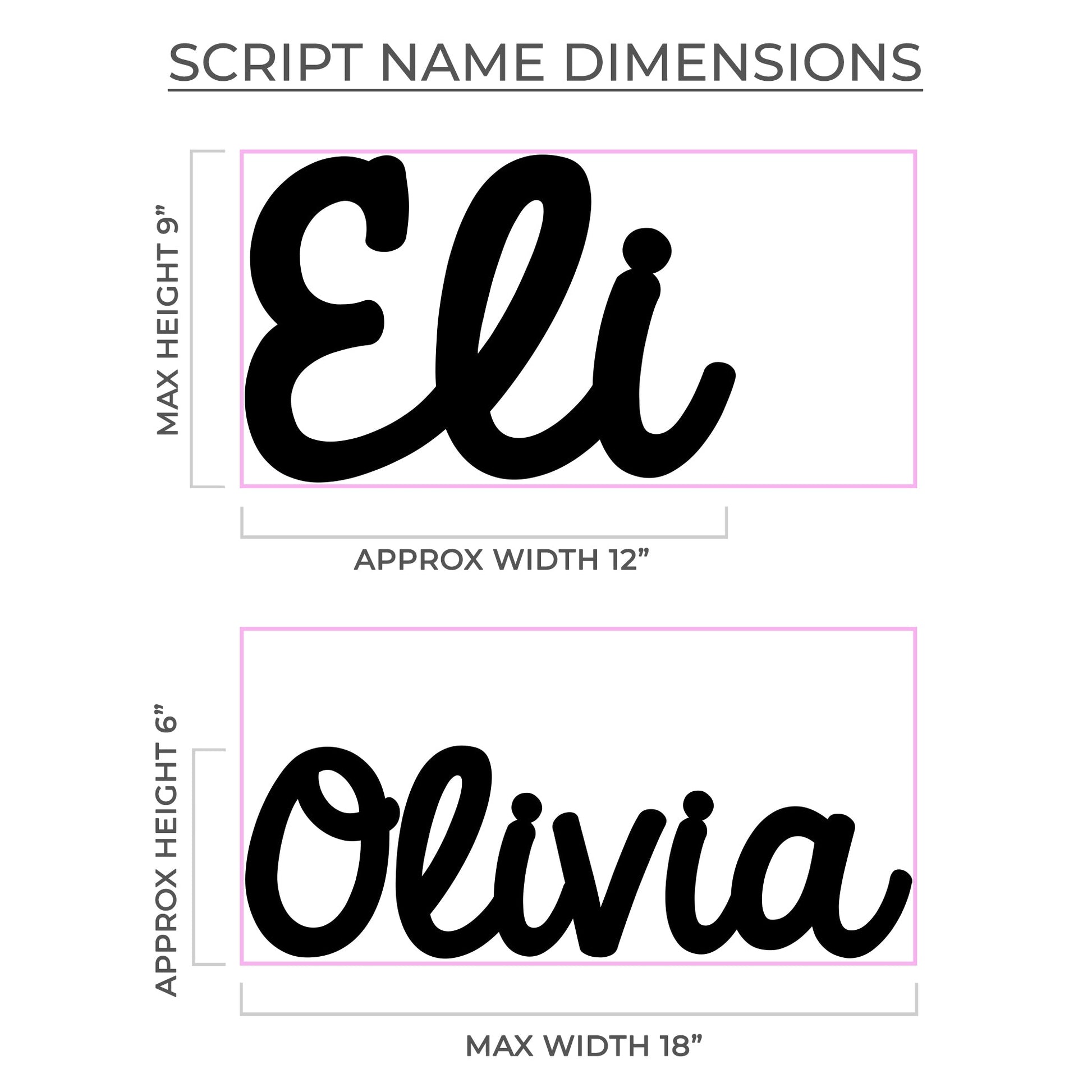 18” Gold Mirror Small Personalized Name Sign - VividEditions