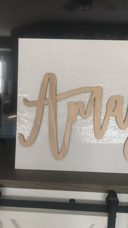 Personalized Name Sign, Premium Birch Wood