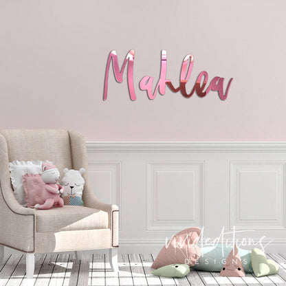 24” Rose Gold Medium Personalized Name Sign Name Sign - VividEditions