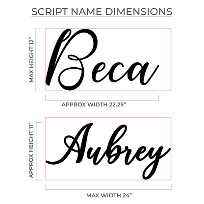 24” Silver Mirror Medium Personalized Name Sign - VividEditions