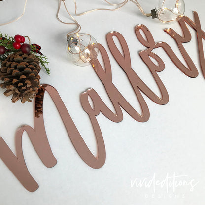 24” Silver Mirror Medium Personalized Name Sign - VividEditions