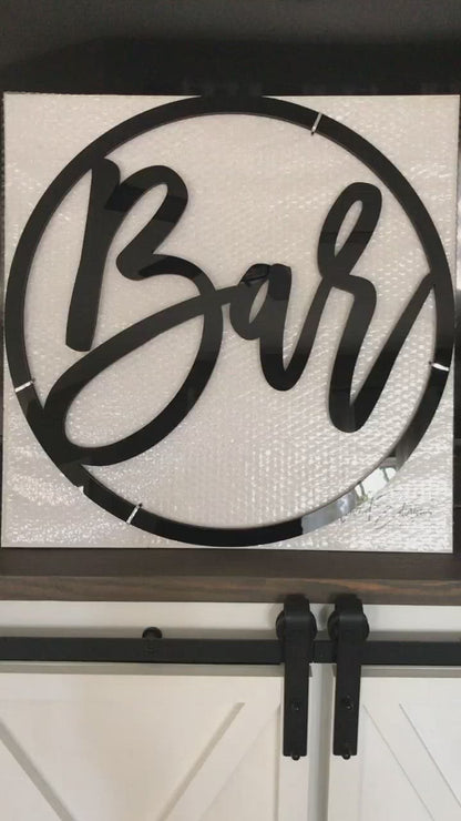 Round Name Sign, Wood or Acrylic