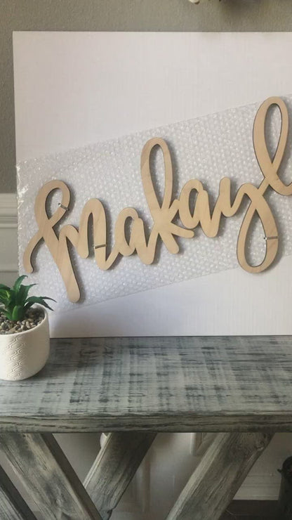 Personalized Name Sign, Premium Birch Wood