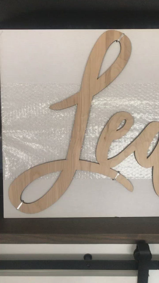Personalized Name Sign, Premium Birch Wood