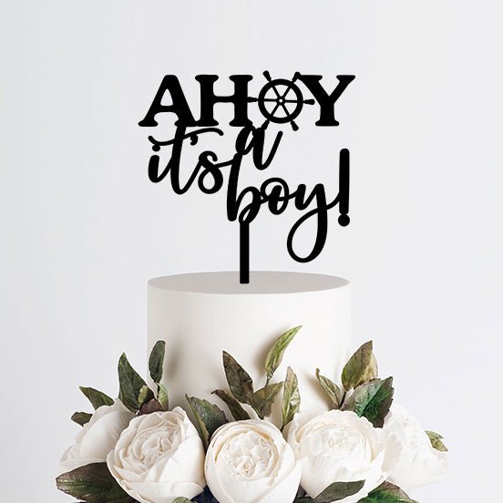 Ahoy It's a Boy Cake Topper - VividEditions