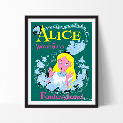 Alice in Wonderland, Disneyland Poster Print - VividEditions