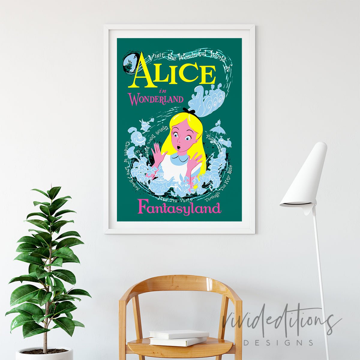 Alice in Wonderland, Disneyland Poster Print - VividEditions
