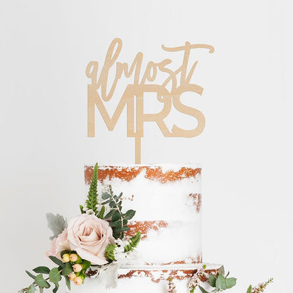 Almost Mrs Bridal Shower Cake Topper - VividEditions