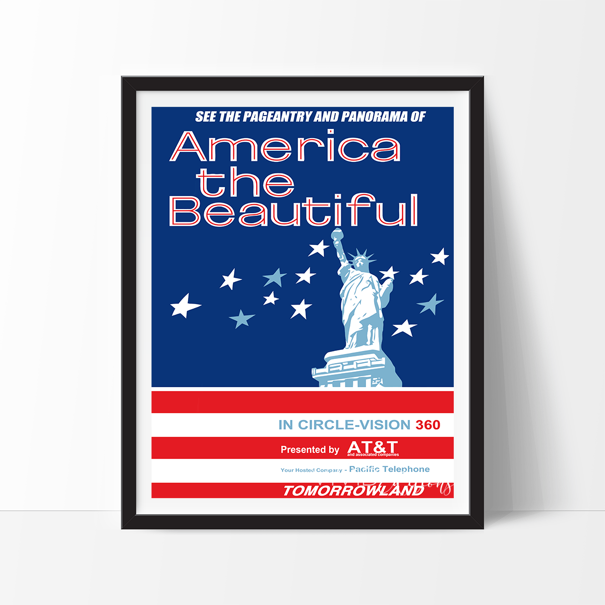 America the Beautiful, Disneyland Poster Print - VividEditions