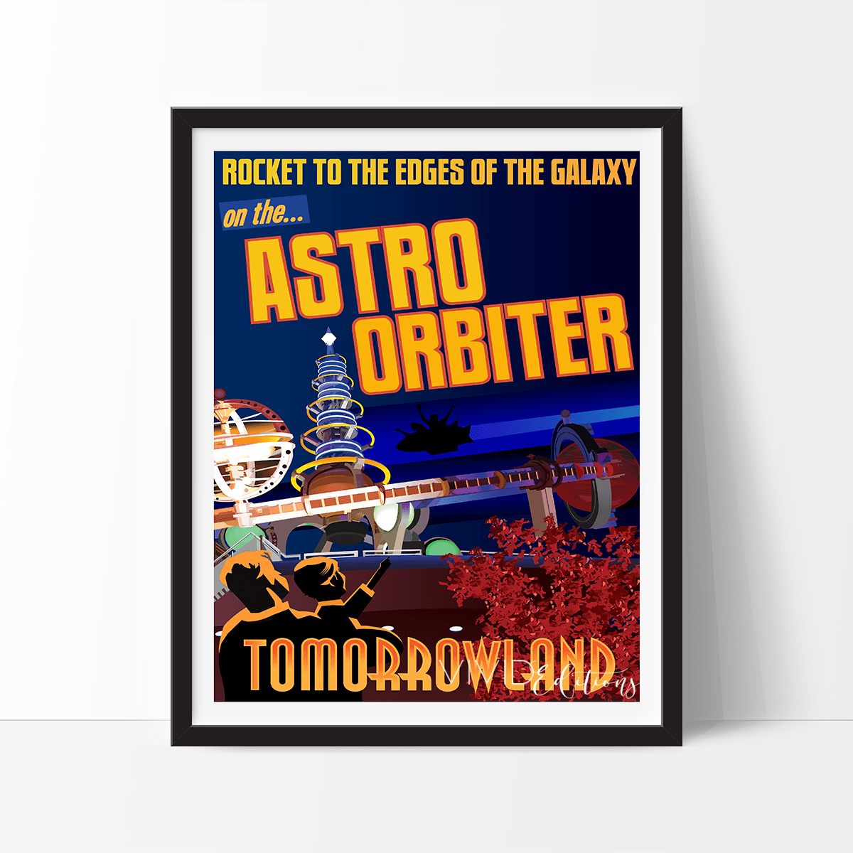Astro Orbiter, Disneyland Poster Print - VividEditions