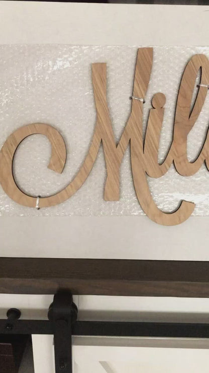 Personalized Name Sign, Premium Birch Wood