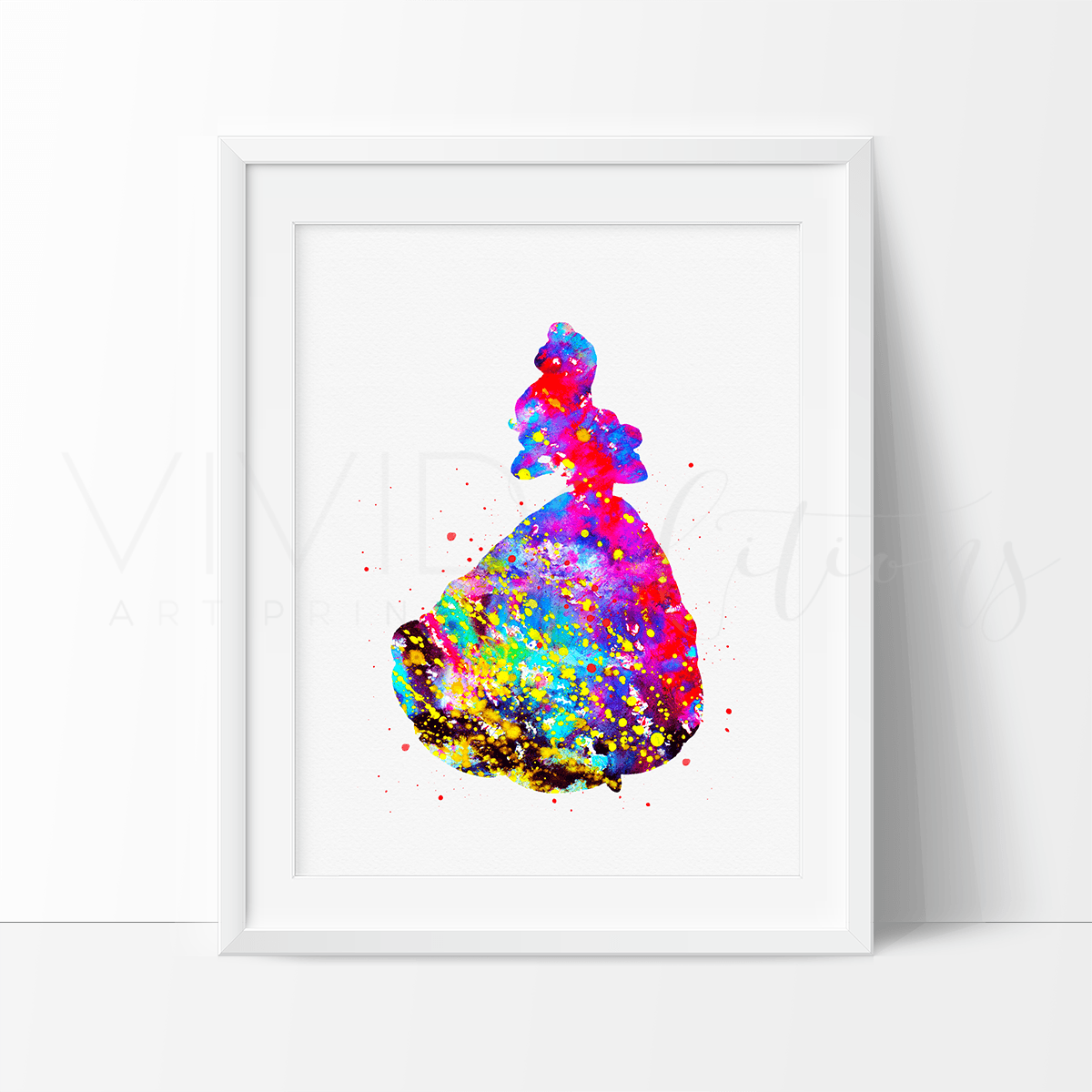 Belle 4, Beauty and the Beast Watercolor Art Print Print - VividEditions