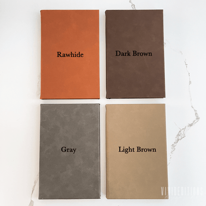 Birth Month Flower Personalized Engraved Leather Journal - VividEditions